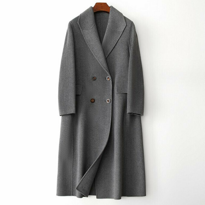 熱賣長款羊絨大衣(S-L碼)(石墨灰)(下單後聯絡客服確認發貨尺碼)