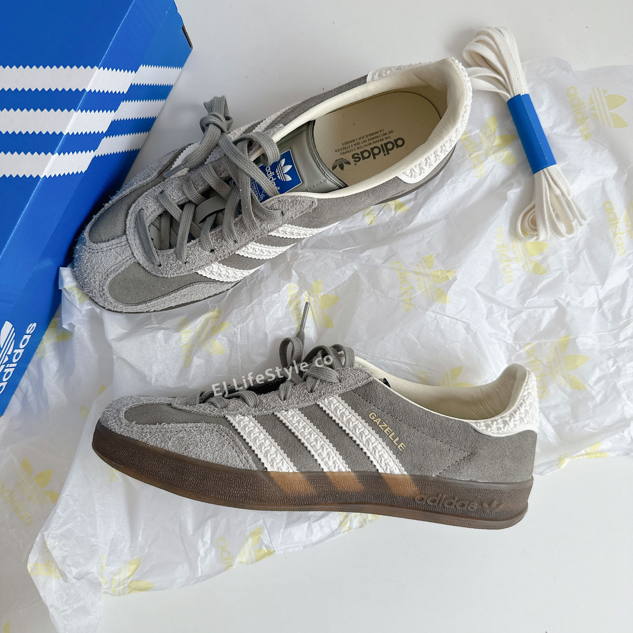 ADIDAS GAZELLE INDOOR 水泥灰 灰 麂皮 焦糖底 男女鞋 IF1807 / 現貨