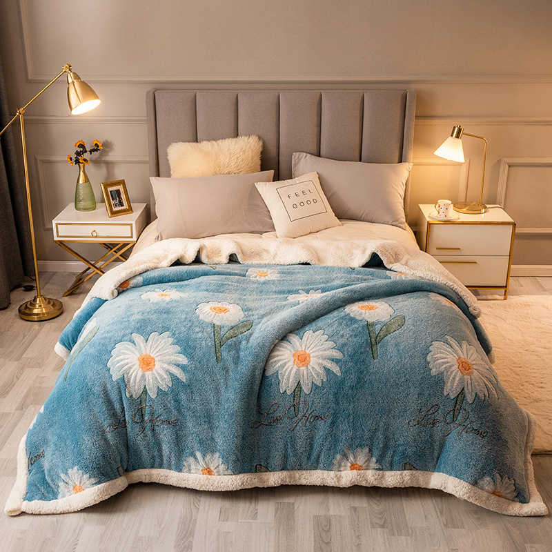 Popular thickened and warm imitation cashmere quilt, comfortable winter blanket, thickened quilt core (No-13 color) (1.5kg thin version) 150x200cm