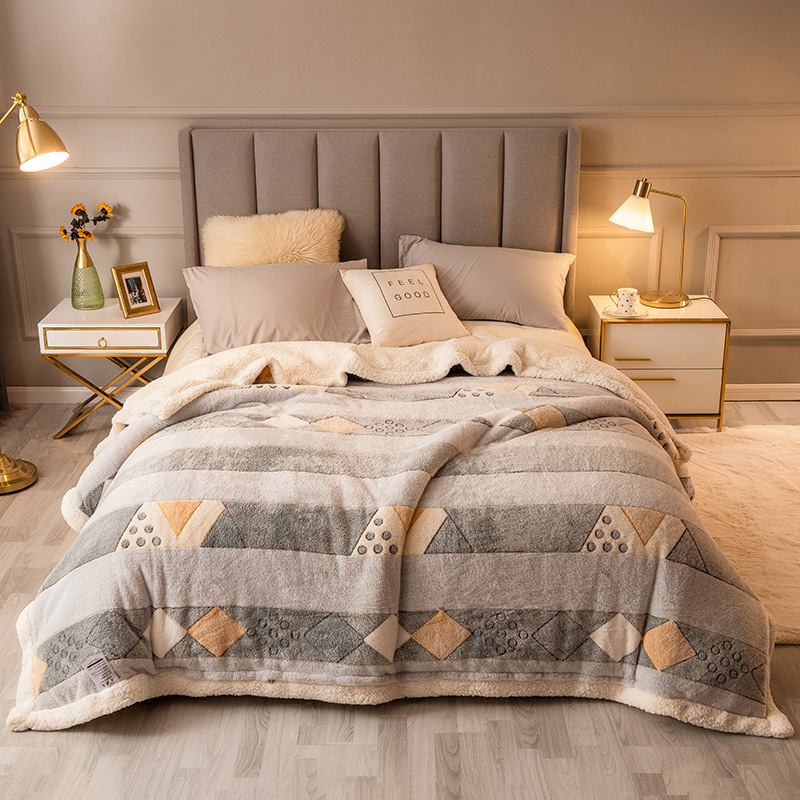 Popular thickened and warm imitation cashmere quilt, comfortable winter blanket, thickened quilt core (No-14 colors) (1kg thin version) 120x200cm
