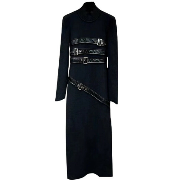 Hot Selling Wool Dress [Black] Sizes [S-L] [Please contact customer service to confirm the delivery size after placing the order]