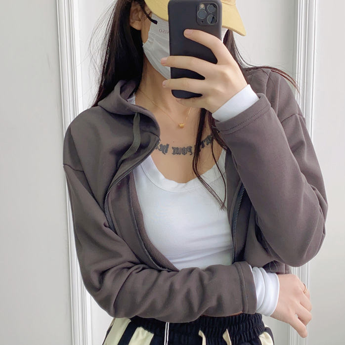 熱賣連帽拉鍊運動開衫(灰色)(S-L碼)(下單後聯絡客服確認發貨尺碼)