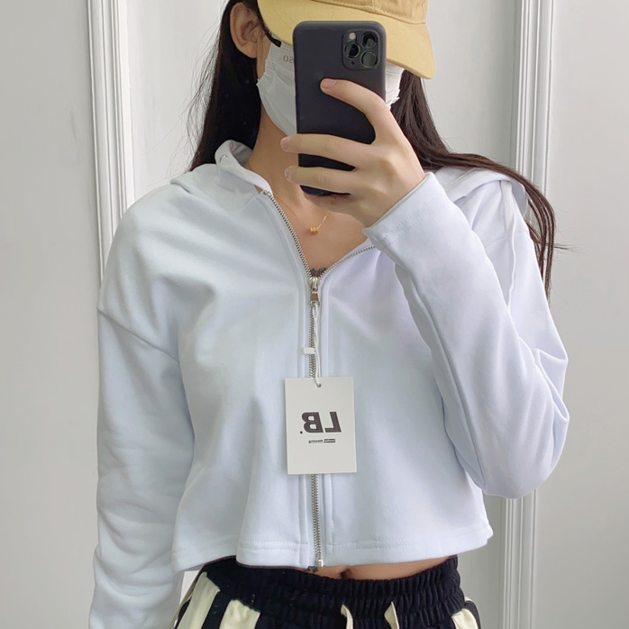 熱賣連帽拉鍊運動開衫(白色)(S-L碼)(下單後聯絡客服確認發貨尺碼)