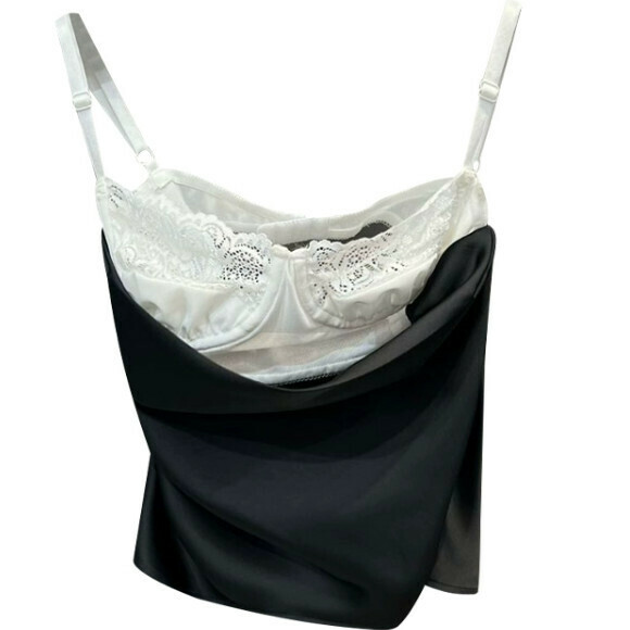 Hot Selling Fake Two-Piece Wrinkled Slimming Shirt [Black] Sizes [S-L] [Please contact customer service to confirm the delivery size after placing the order]