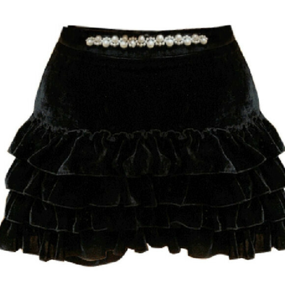 Hot Selling Velvet Skirt [Black] Sizes [S-L] [Please contact customer service to confirm the delivery size after placing the order]