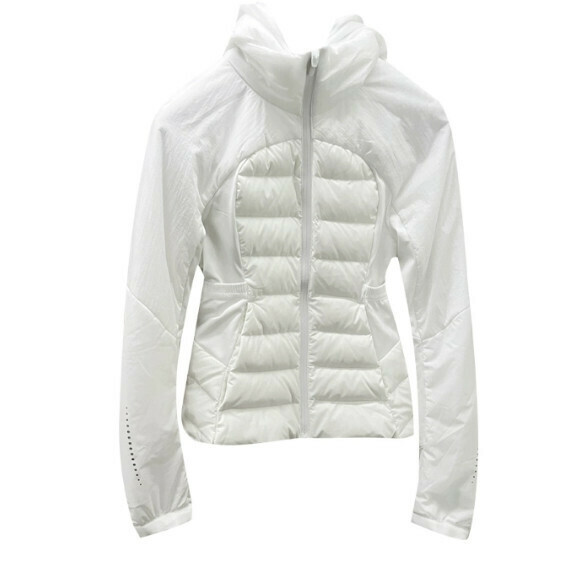 熱賣修身收腰羽絨棉服【雪霜白】尺碼【S碼—L碼】【下單後請聯絡客服確認發貨尺碼】