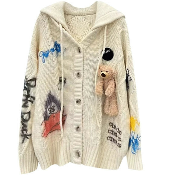 Hot selling sweater women's couple's coat [apricot color] size [S size - L size] [please contact customer service after placing the order to confirm the delivery size]