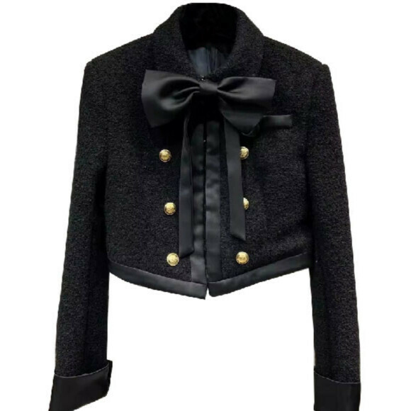Hot selling woolen jacket [black] sizes [S to L] [please contact customer service to confirm the delivery size after placing the order]