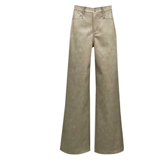 Hot selling casual leather pants [gray apricot] sizes [S to L] [please contact customer service to confirm the delivery size after placing the order]