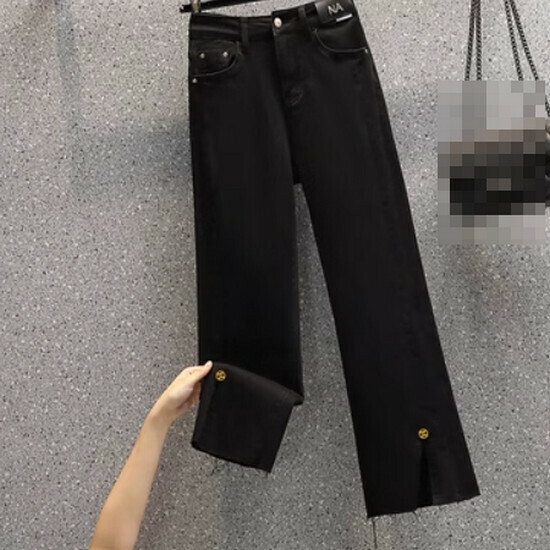 熱賣微喇牛仔褲【黑色】【L-4XL碼】（下單後請聯絡客服確認發貨尺碼）
