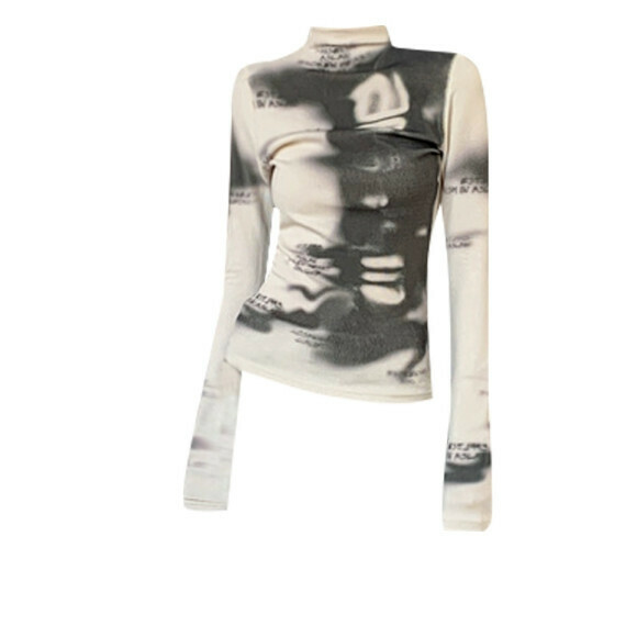 Hot selling printed long-sleeved T-shirt [picture color] size [S size - L size] [please contact customer service to confirm the delivery size after placing the order]