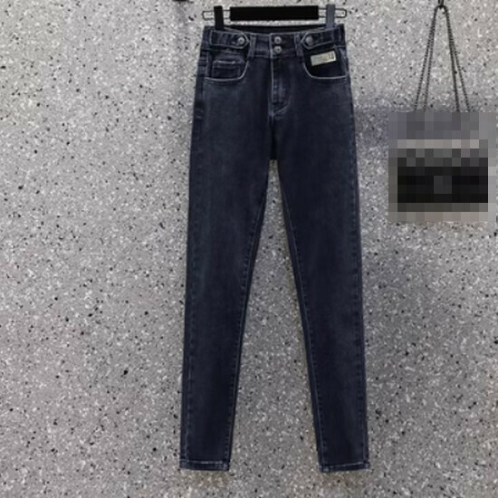 熱賣高腰大碼牛仔褲【深藍色】【XL-5XL碼】（下單後請聯絡客服確認發貨尺碼）