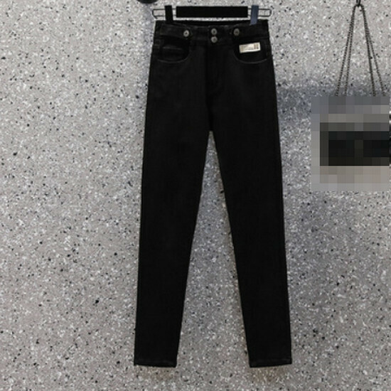 熱賣高腰大碼牛仔褲【黑色】【XL-5XL碼】（下單後請聯絡客服確認發貨尺碼）