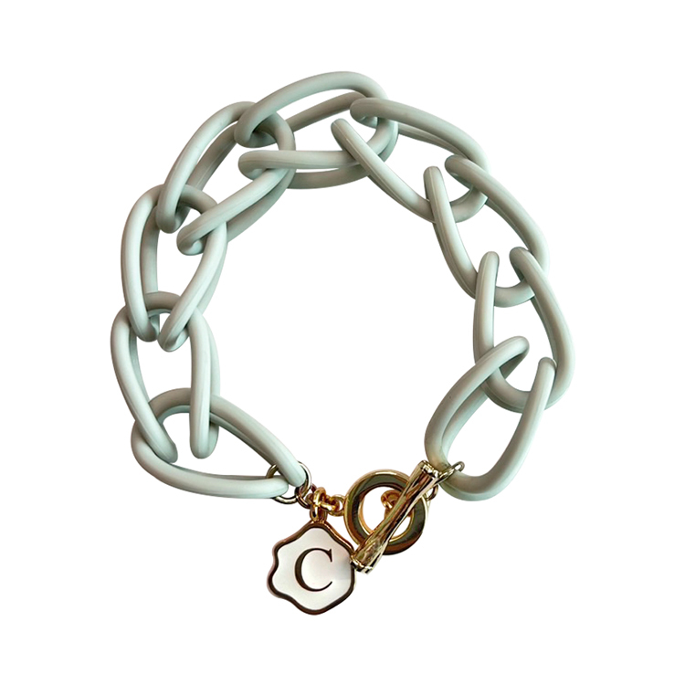 Candies Curb Chain手鏈(灰)