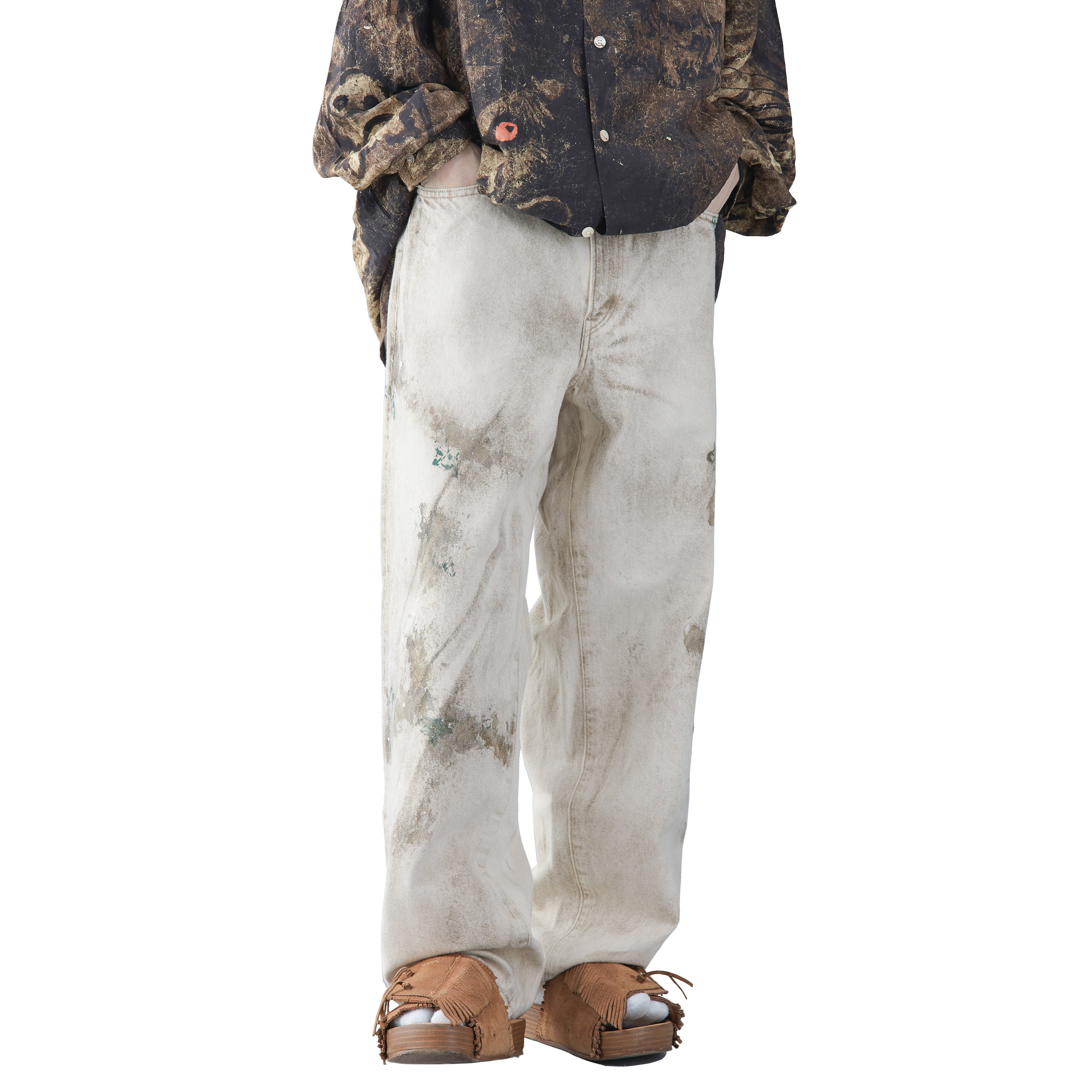 ANACHRONORM - Dirt Paint 80'S Wide 5P Pants