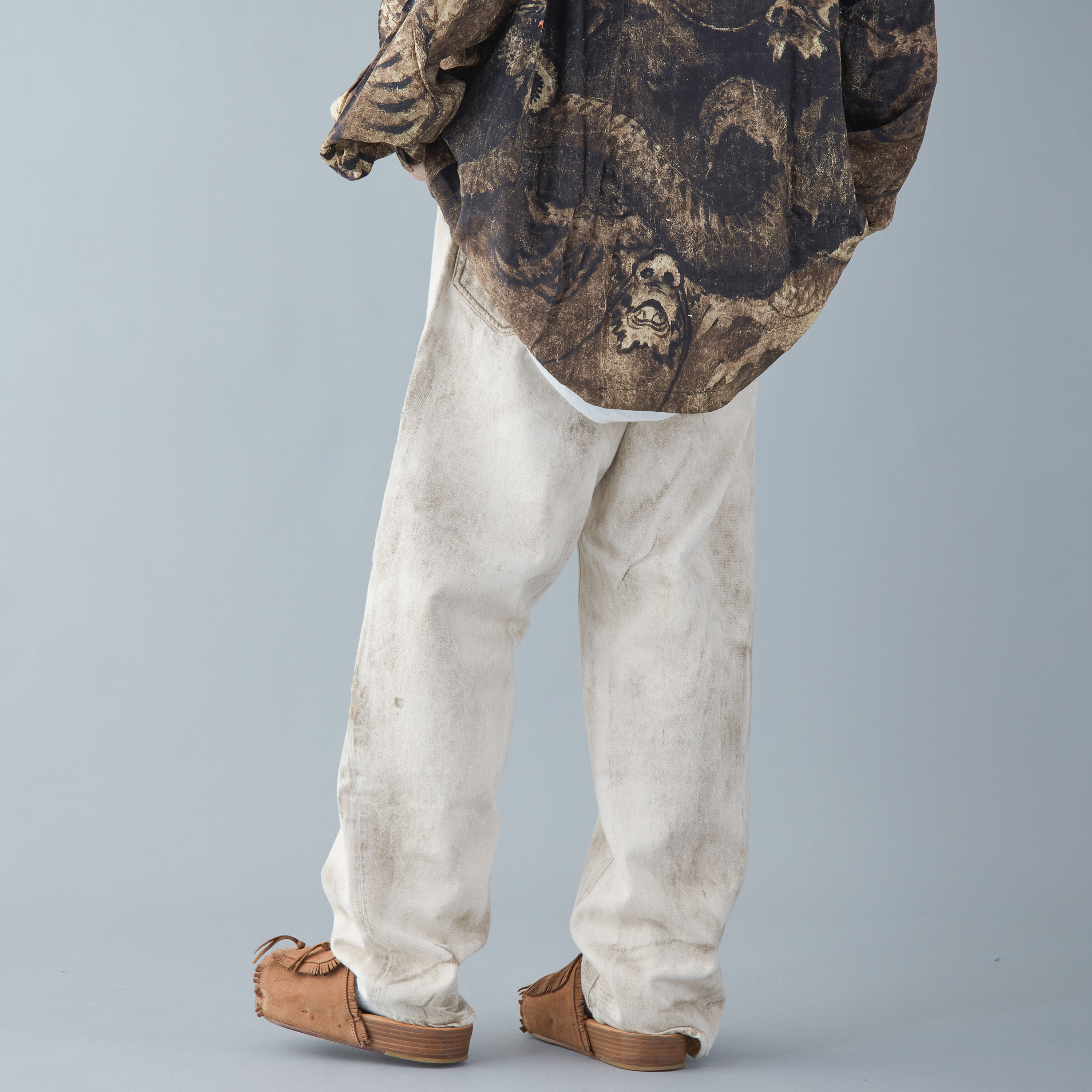 パンツ DIRT PAINT 80's WIDE 5P PANTS KINARI ANACHRONORM - Dirt Paint 80'S Wide 5P Pants