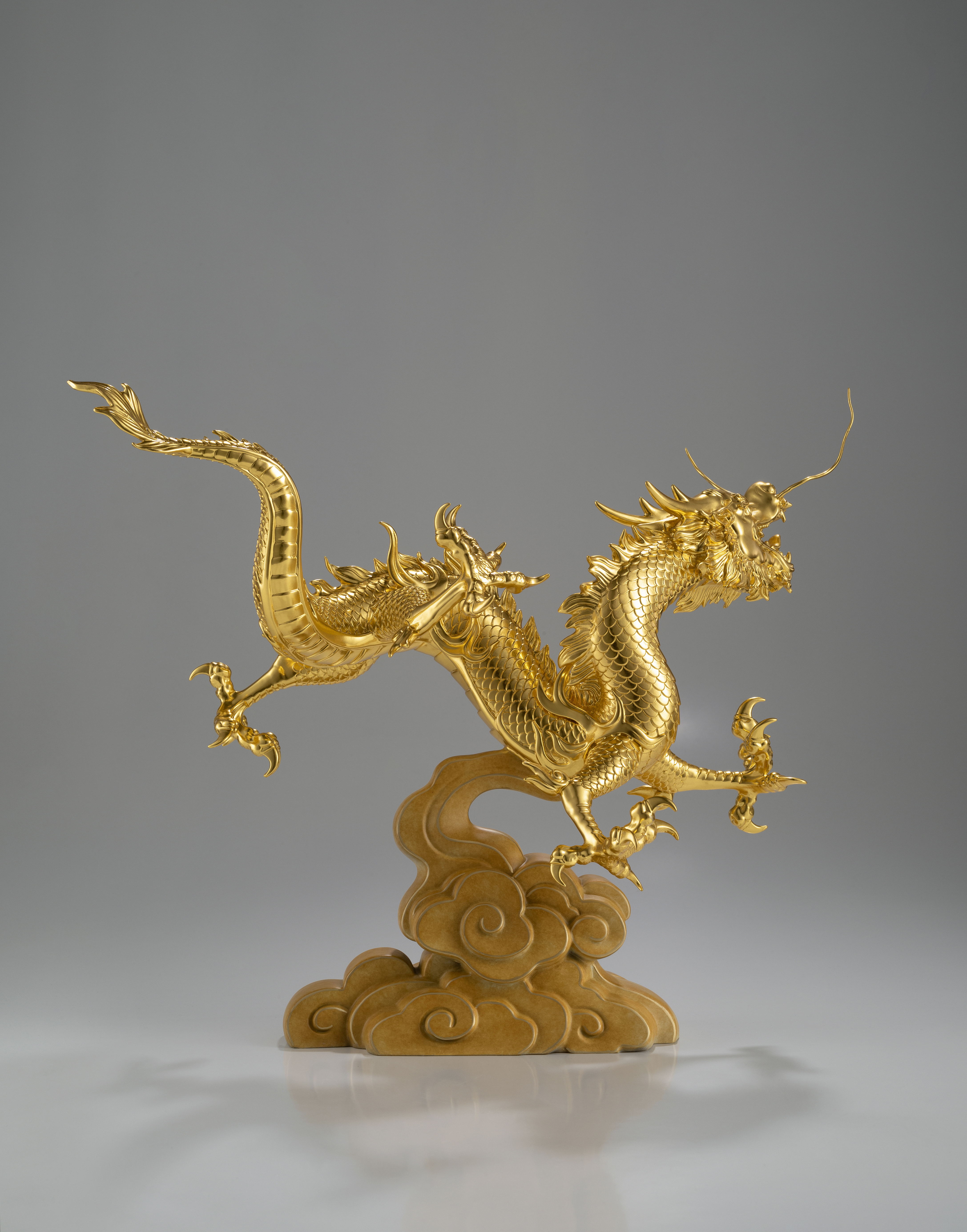 銅製　龍　自在　在銘 龍起雲驤｜銅作工藝品