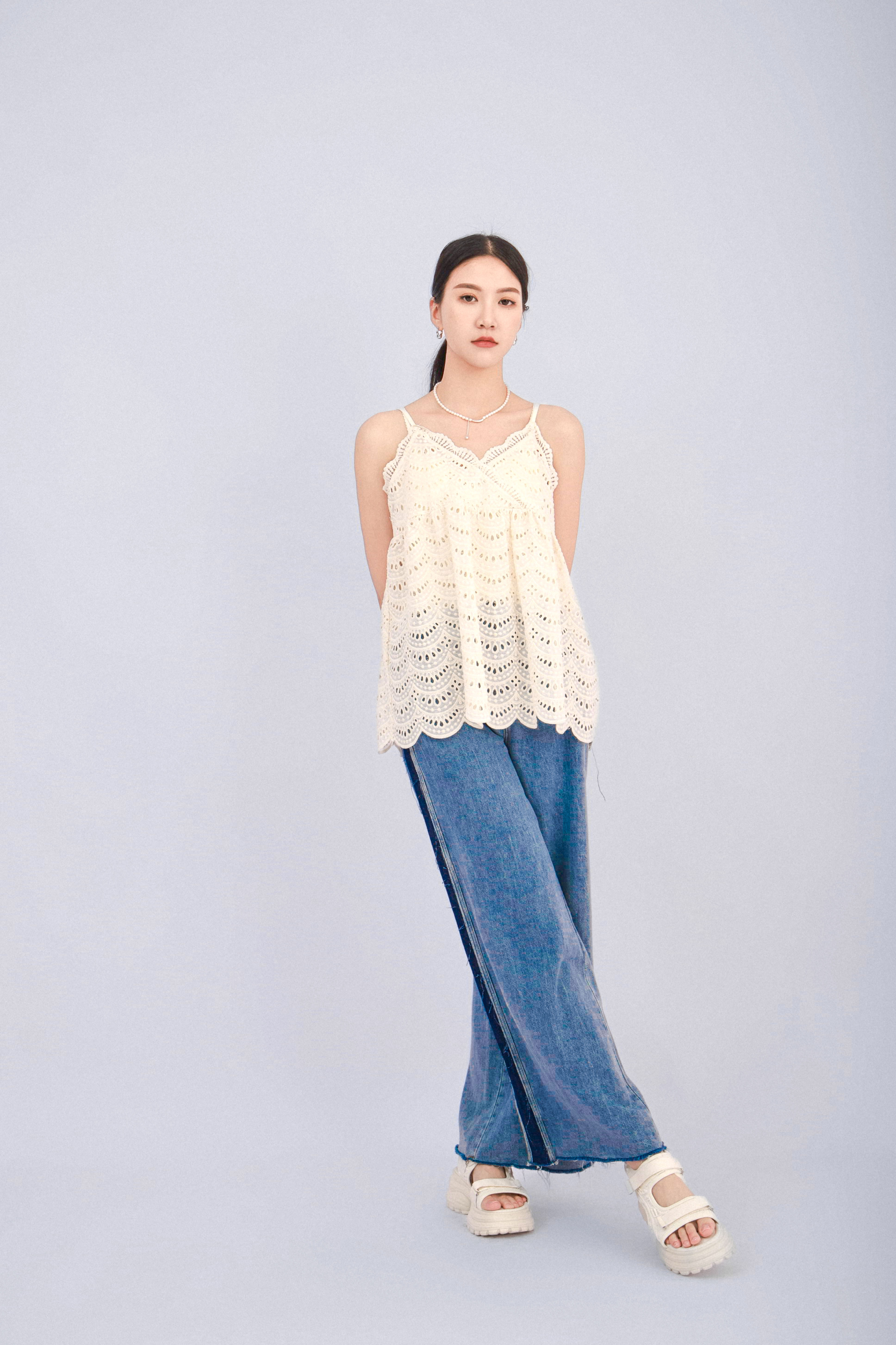 通花棉娃娃型吊帶背心 (現貨款式）