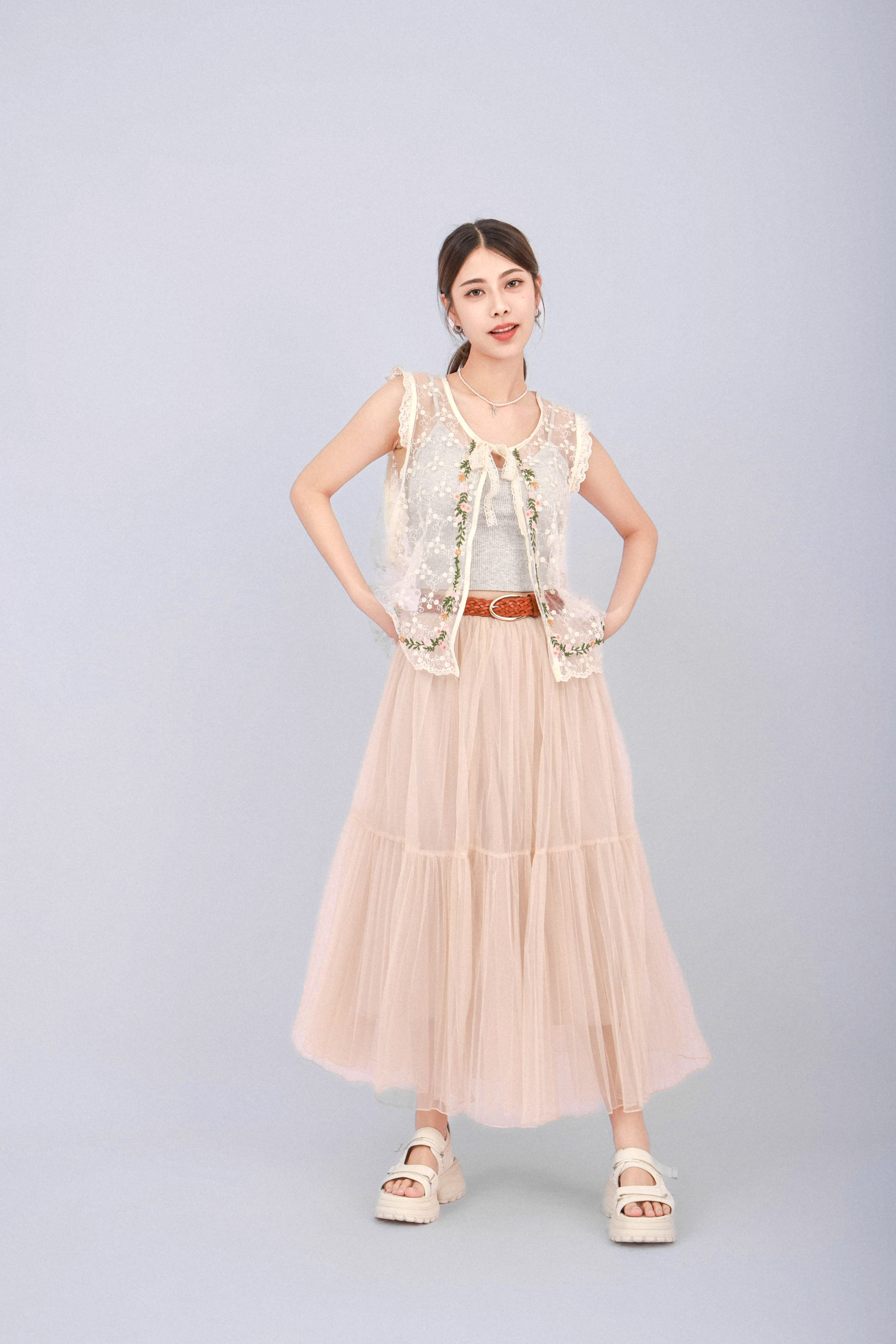 單色網紗蛋糕裙 (現貨款式）