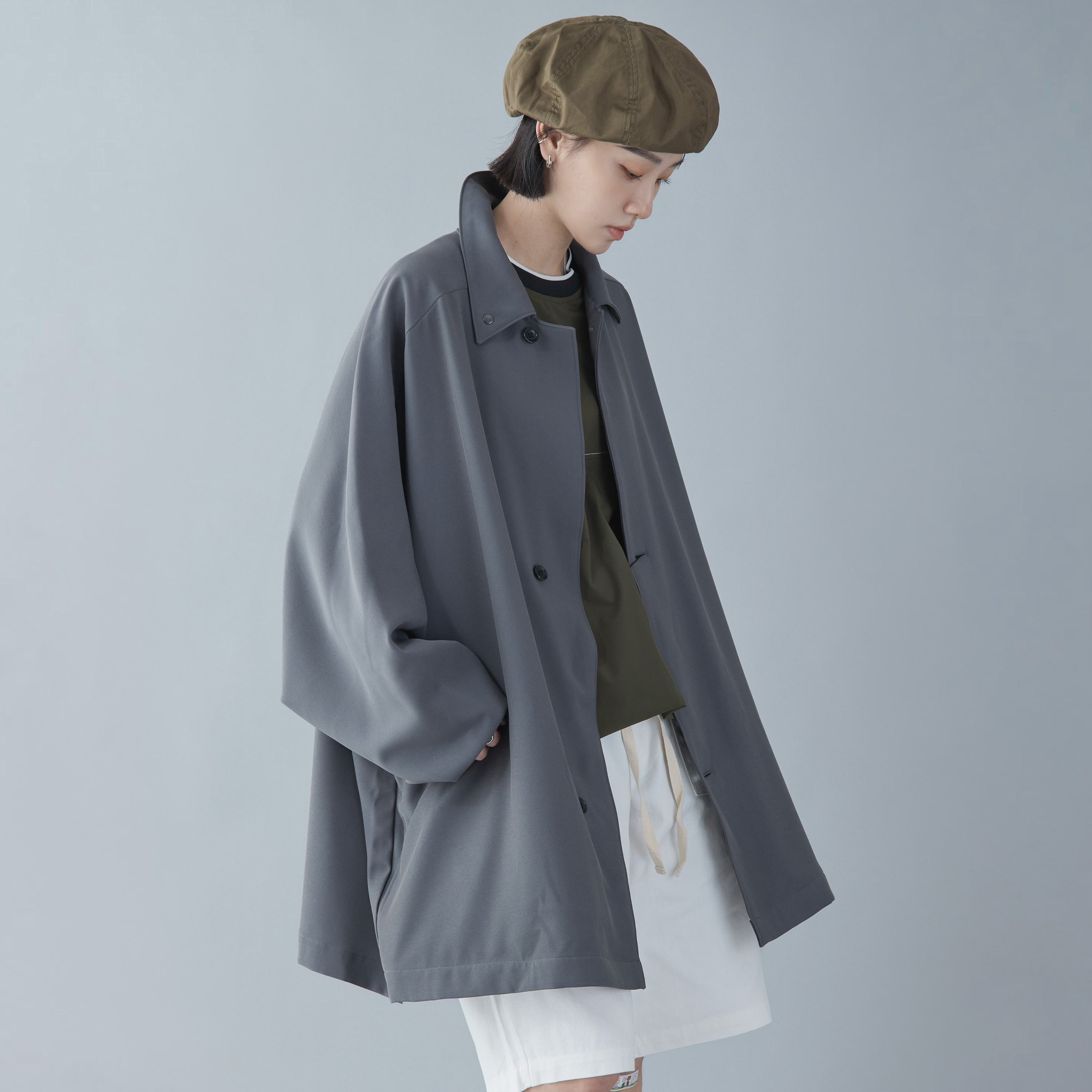 N.HOOLYWOOD - 2241-CO03-004 Short Balmacaan Coat