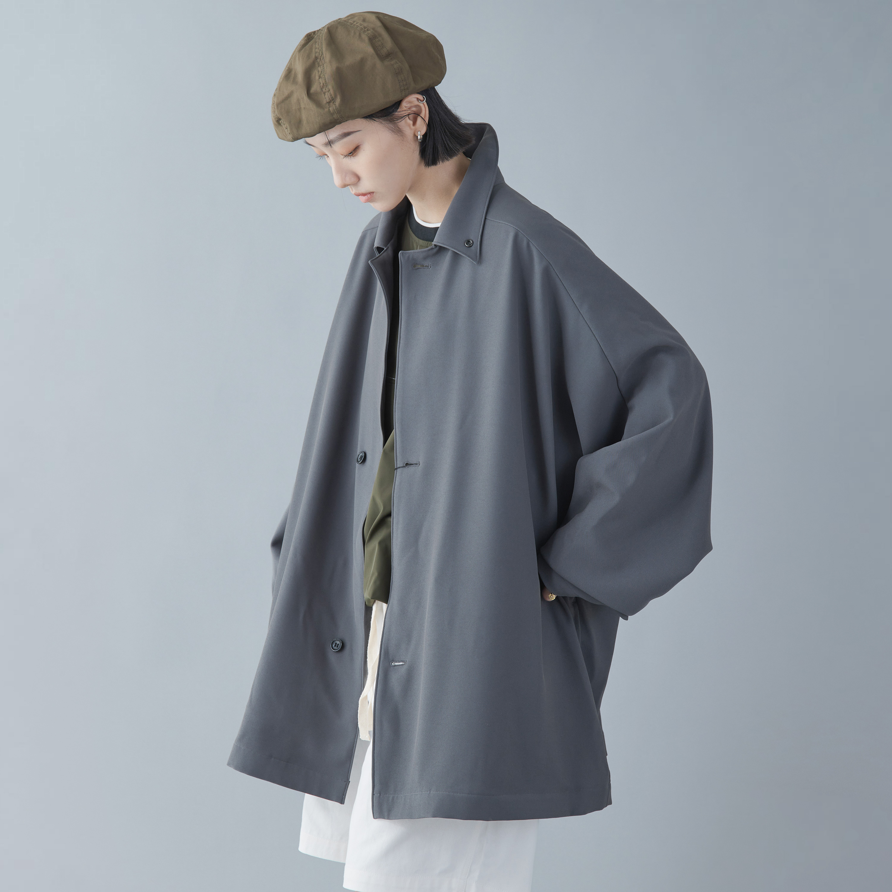 N.HOOLYWOOD - 2241-CO03-004 Short Balmacaan Coat