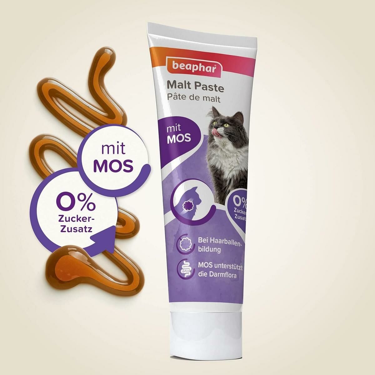 荷蘭威霸 貓用雙色化毛膏 100G [紫]