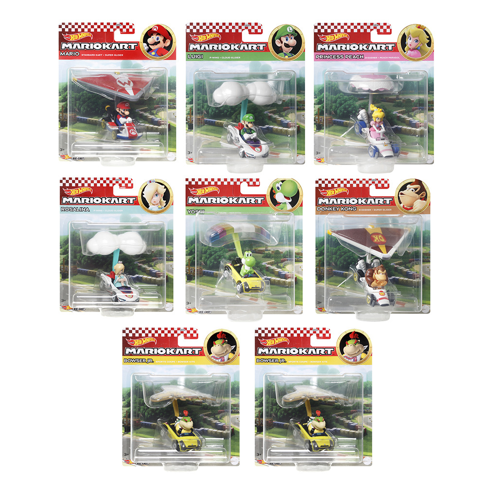 風火輪Mario Kart滑翔翼組合合金車系列 原箱7+1入(F箱號)