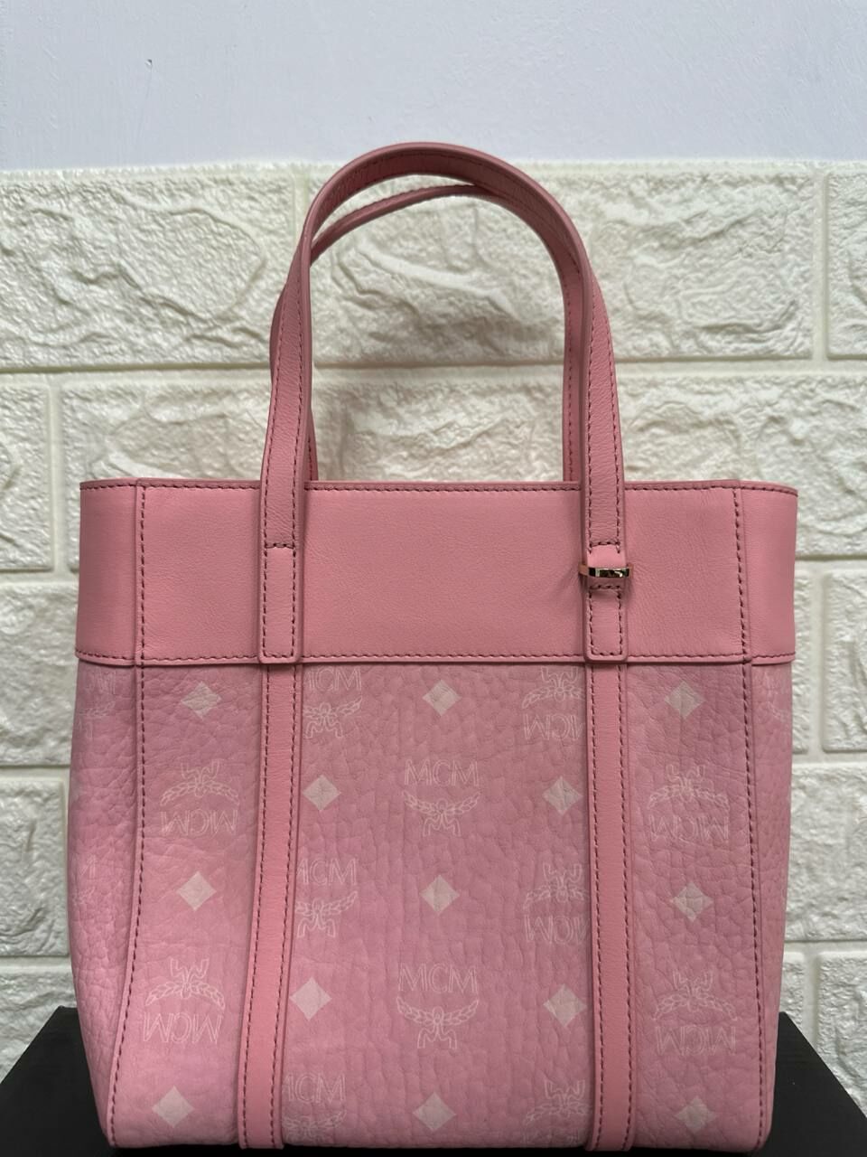 [S] MCM SHOPPER BAG,BLOSSOM PINK VISETOS, 8809865478465 (SMCM100)