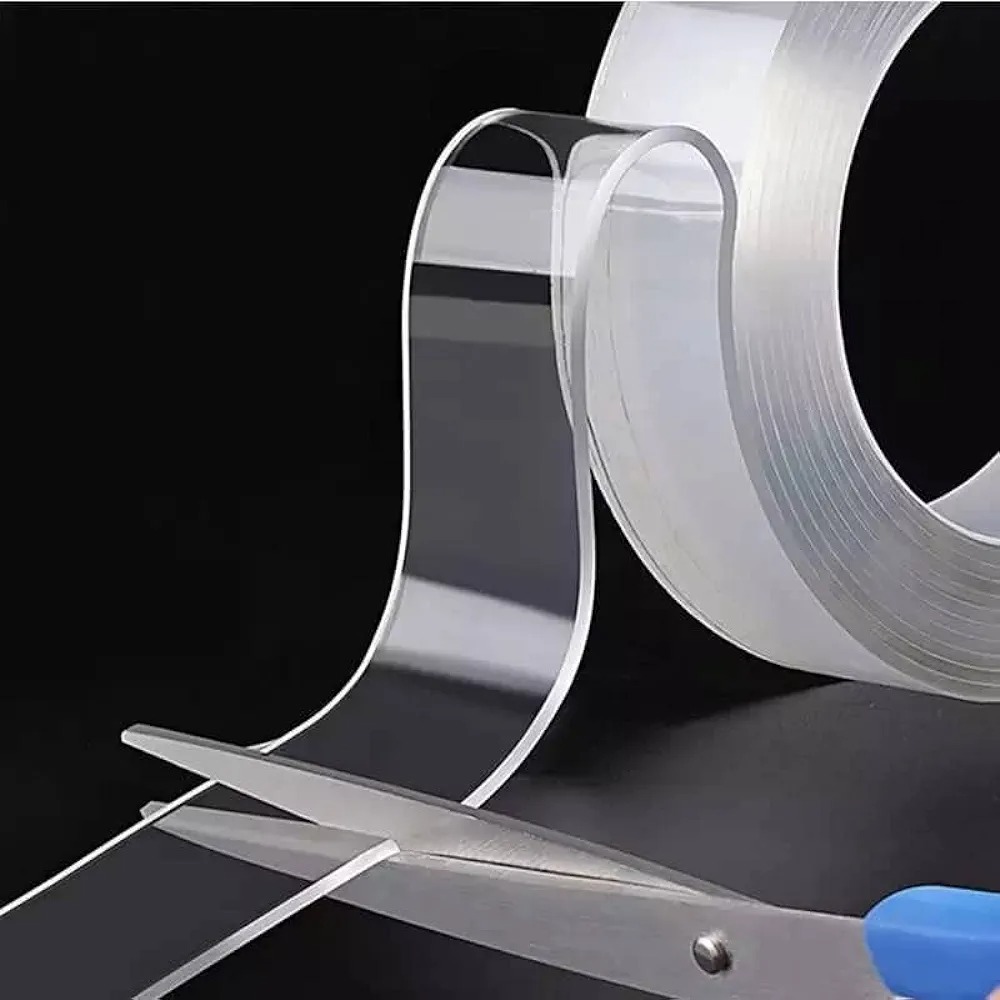 N2水晶雙面透明強力膠紙 無痕膠貼 30mm/40mm/50mm [特強黏力, 不留痕]
