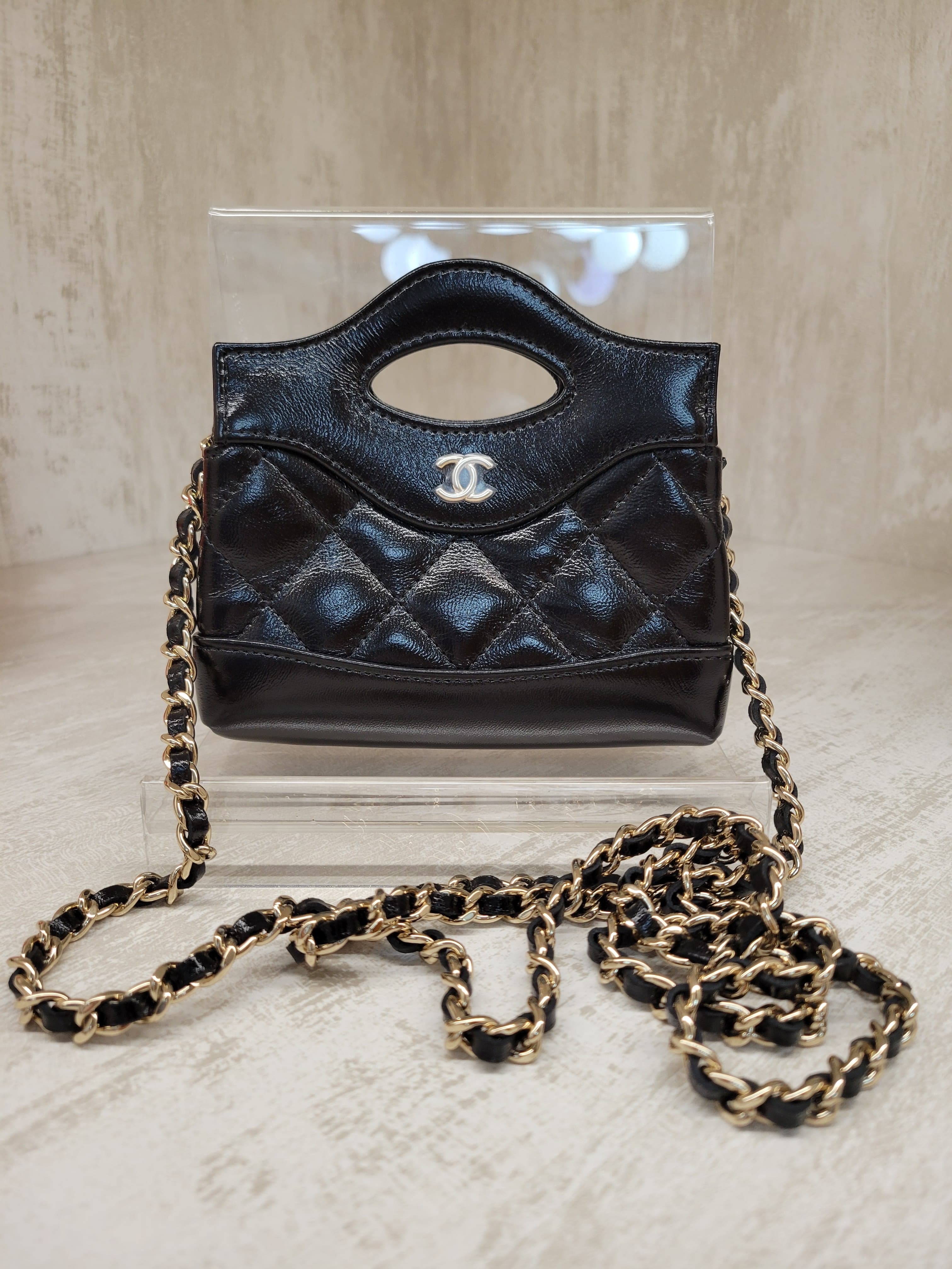 CHANEL AP3875 31 SUPER MINI BLACK 12X13CM