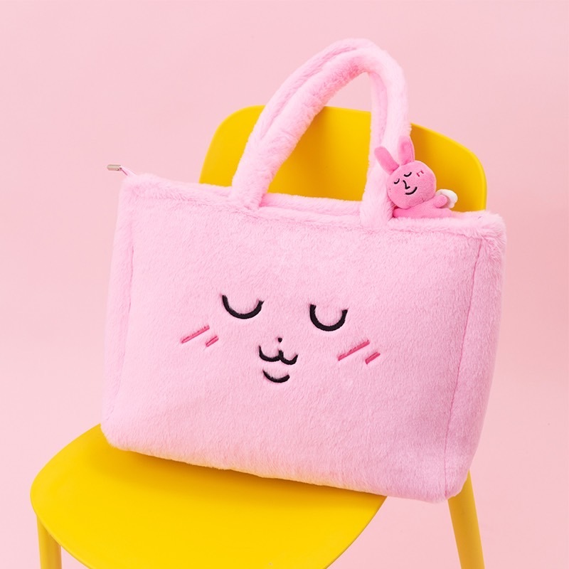 粉紅兔子毛絨包