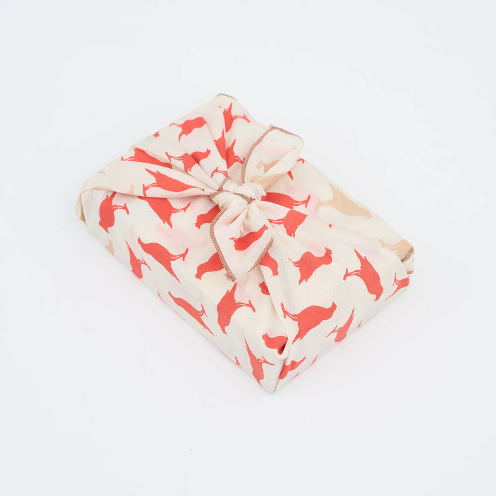 Furoshiki Cloth/Crested Myna No.5/Rose Red