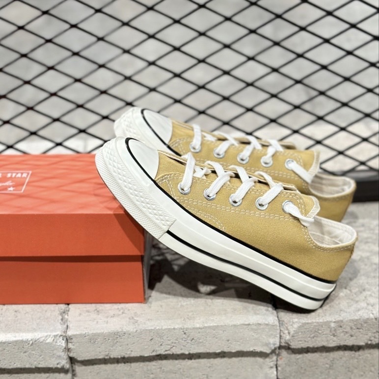 CONVERSE 1970 卡其黃 帆布鞋 低筒 (A04593C）