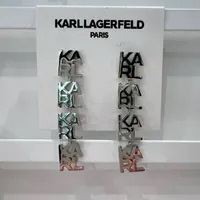 [S] KARL LAGERFELD JG240009 KARL LOGO EARRINGS,SILVER, 8720744888949 (SKL1023)