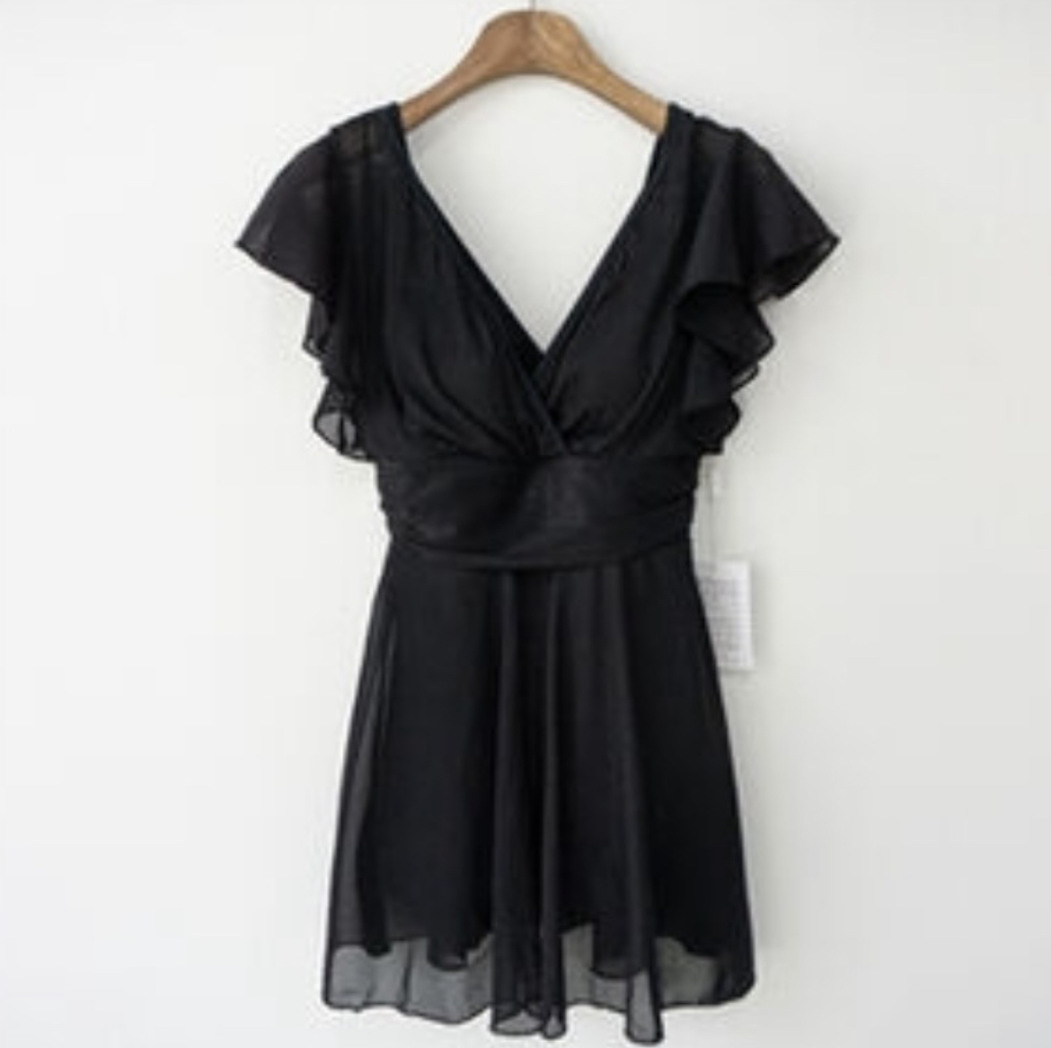 [現貨 XL ] LYS-知性美荷葉邊顯瘦度假風泳裝