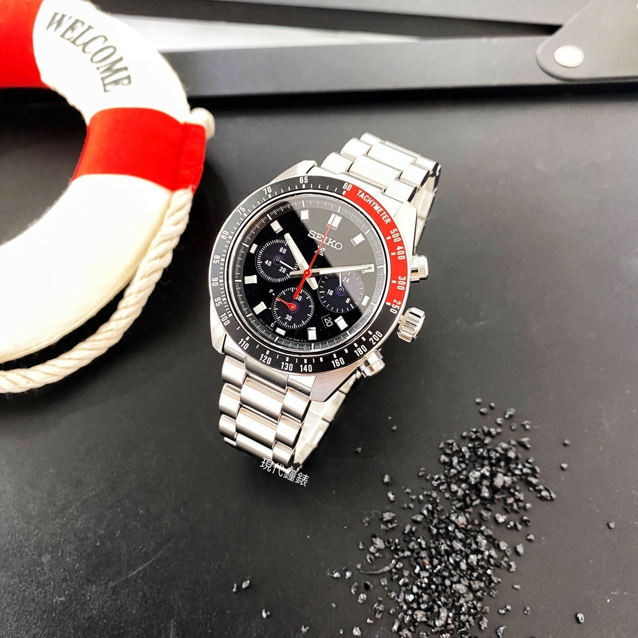 【SEIKO 精工】PROSPEX SPEEDTIMER 三眼太陽能計時腕錶V192-0AH0D 41.4mm 現代鐘錶