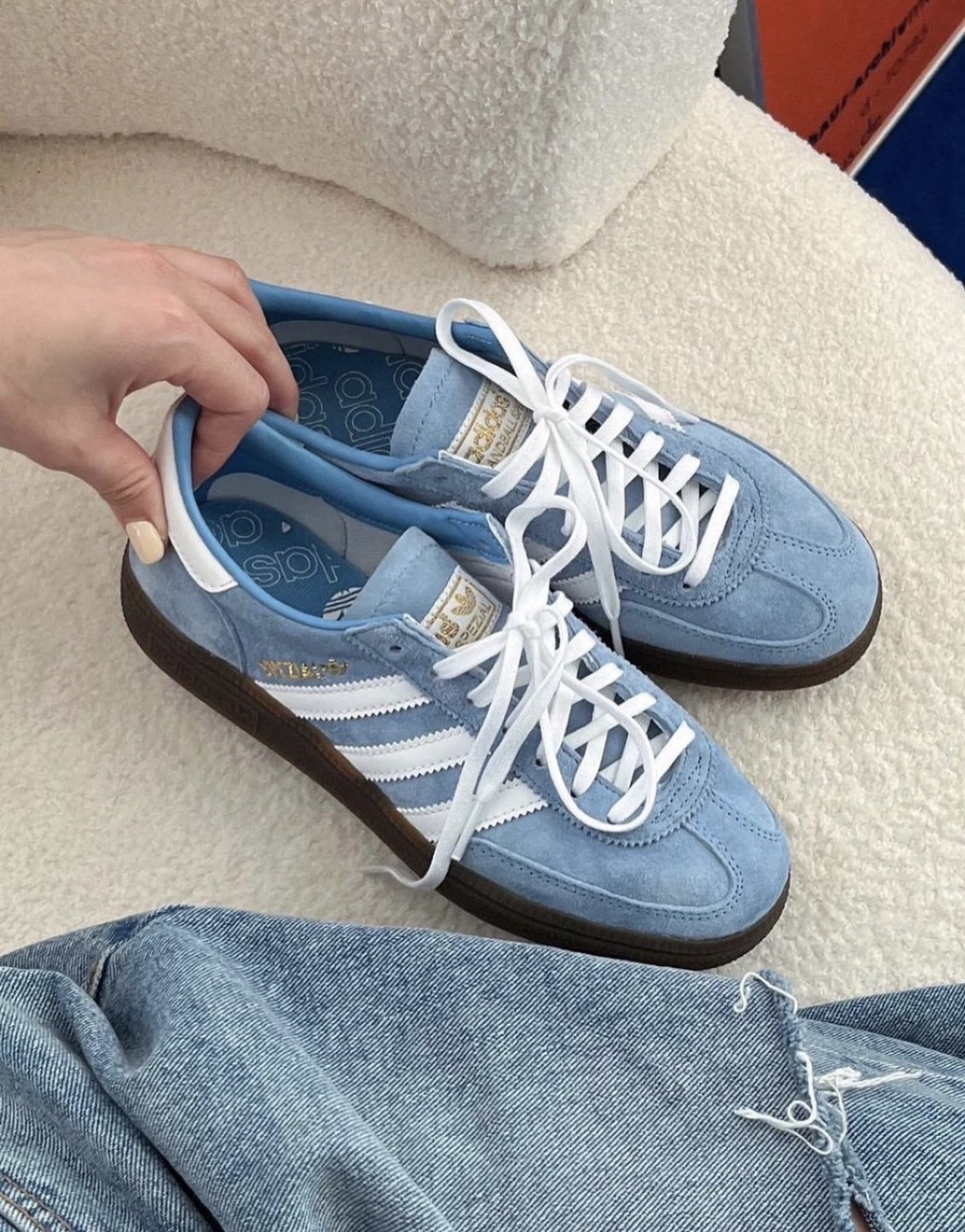 Adidas Handball Spezial 天空藍 金標藍