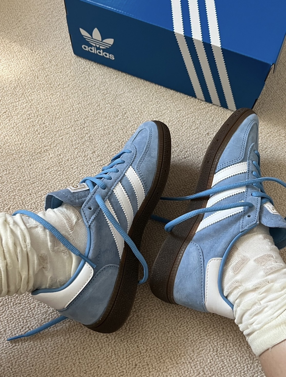 Adidas Handball Spezial 天空藍 金標藍
