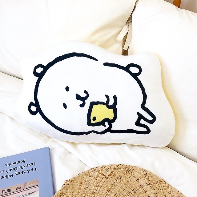 現貨｜韓國限定 白熊 造型咕𠱸 午睡枕 玩電話 44cm