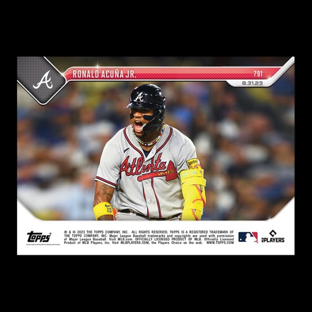 MLB球員卡 Ronald Acuña Jr. - 2023 MLB TOPPS NOW® Card 791 - PR: 11344