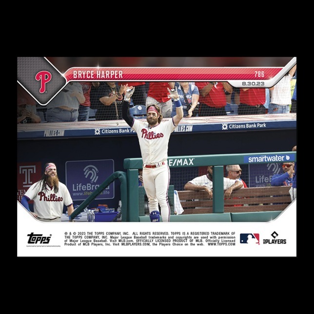 MLB球員卡 Bryce Harper - 2023 MLB TOPPS NOW® Card 786 - PR: 4660