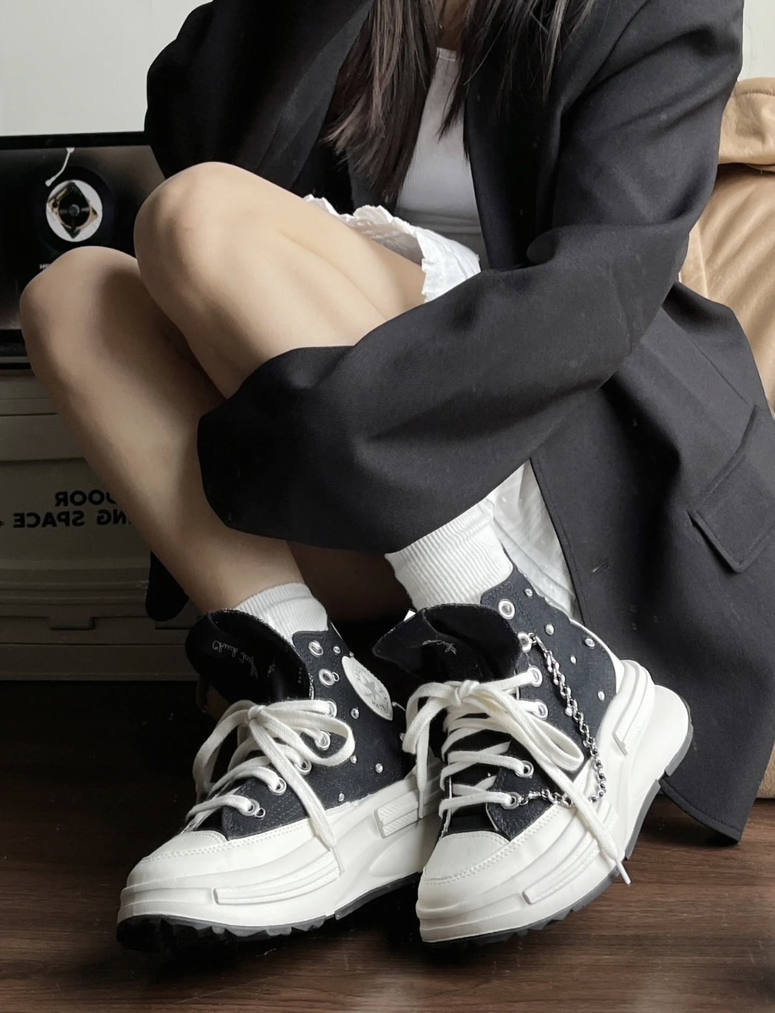 <公主請上車💗> Converse Run Star Legacy CX 銀河黑