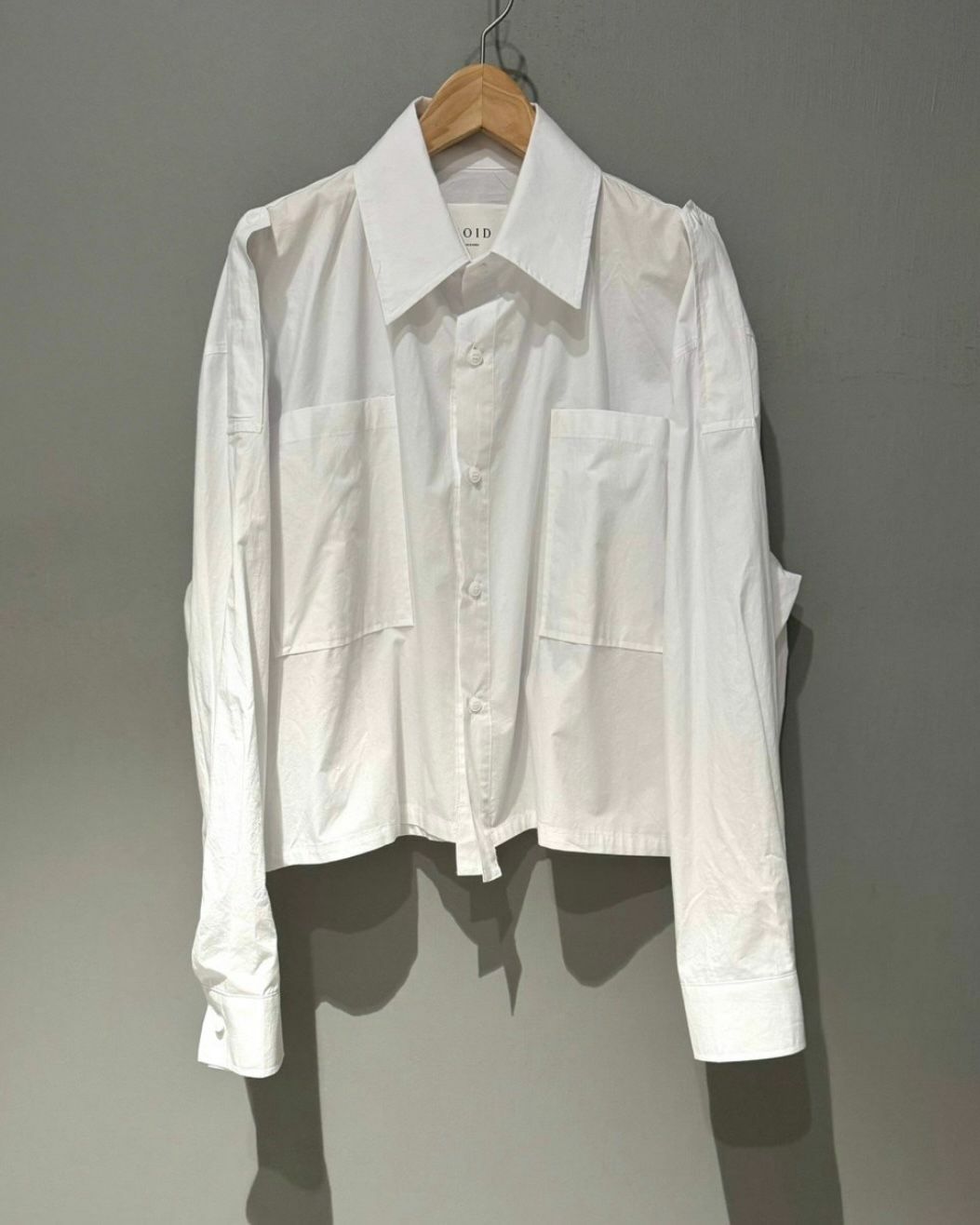 淨色雙袋口長袖恤衫 VOID-030S