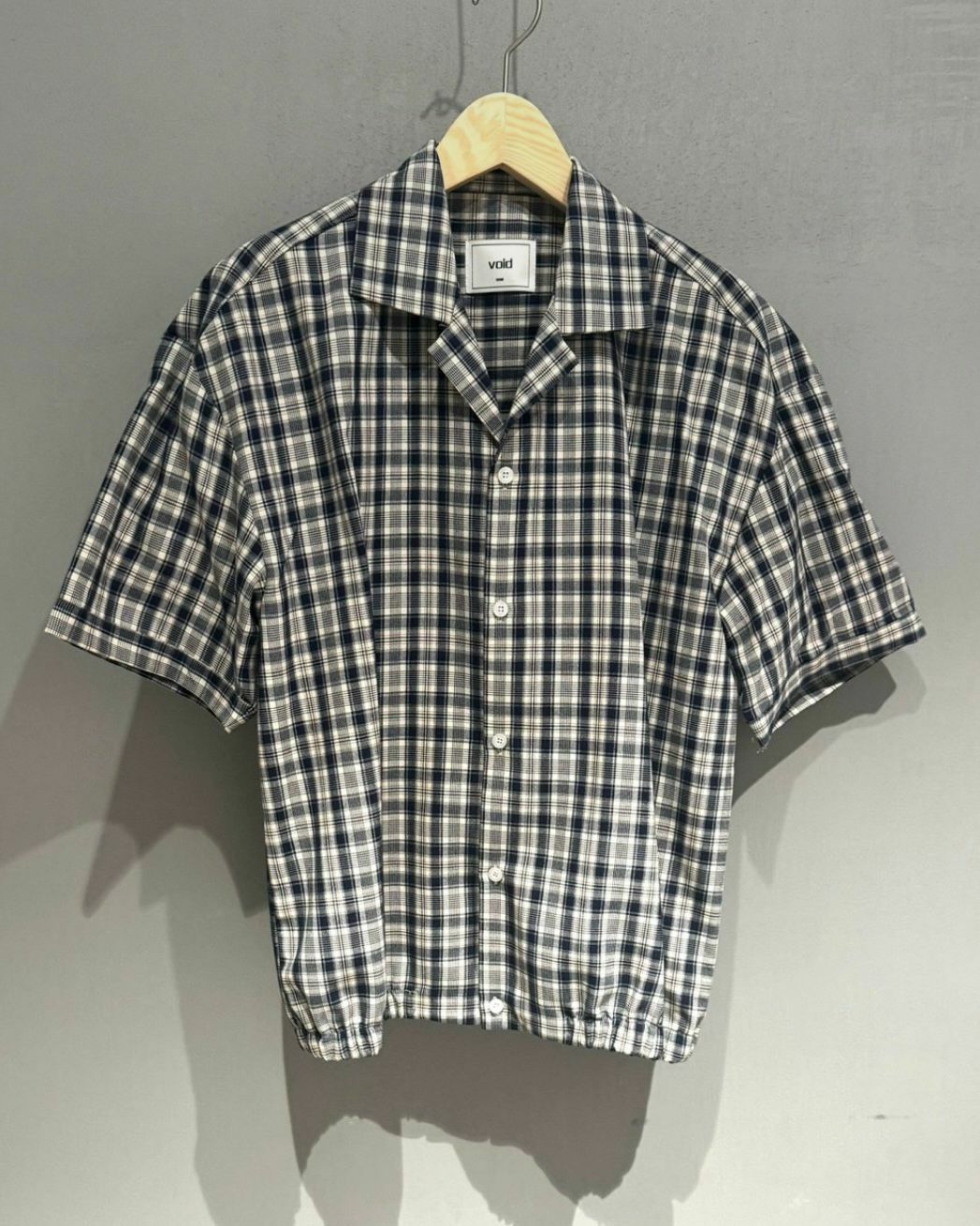 格仔束腳短袖恤衫 VOID-032S