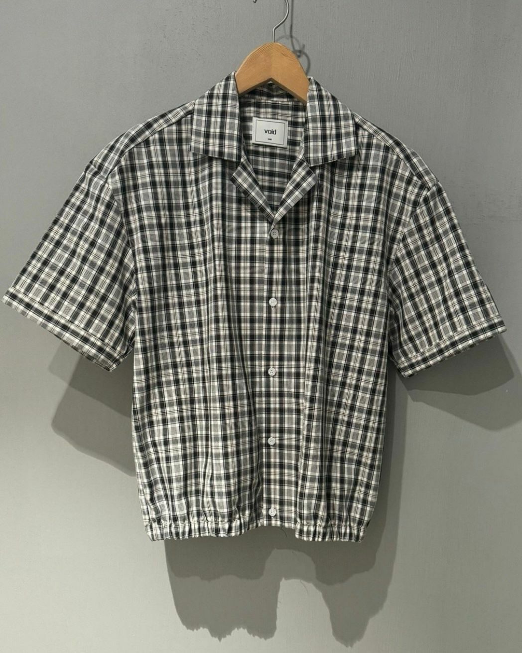 格仔束腳短袖恤衫 VOID-032S