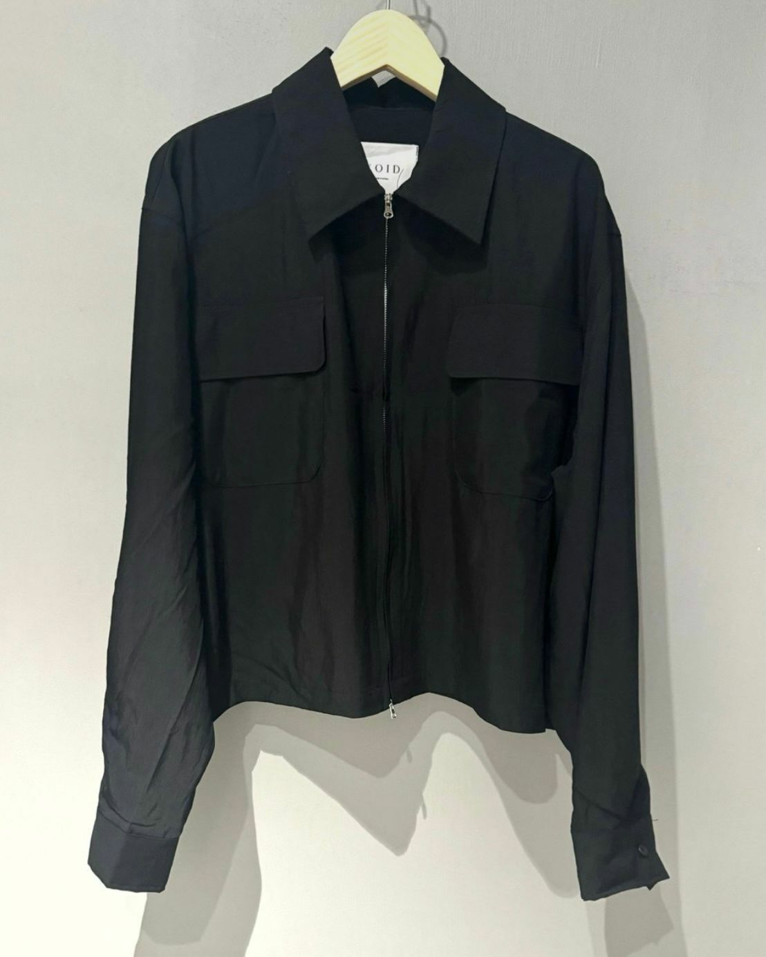 淨色反領拉鍊外套 VOID-033JK