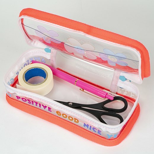 Chic－花朵 長方形透明筆袋 ｜日本Greeting Life