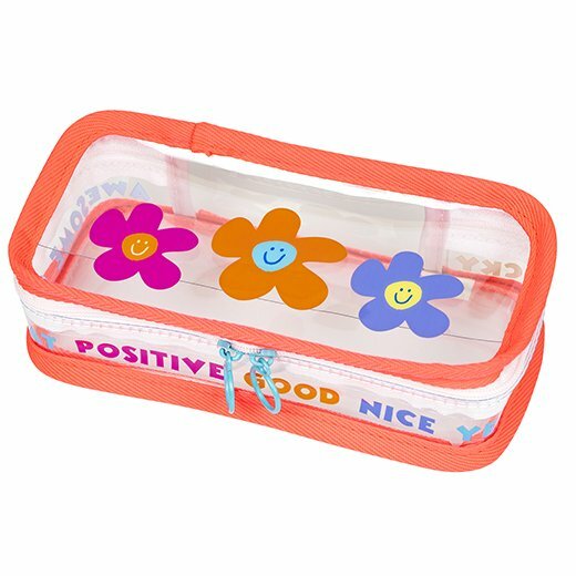 Chic－花朵 長方形透明筆袋 ｜日本Greeting Life