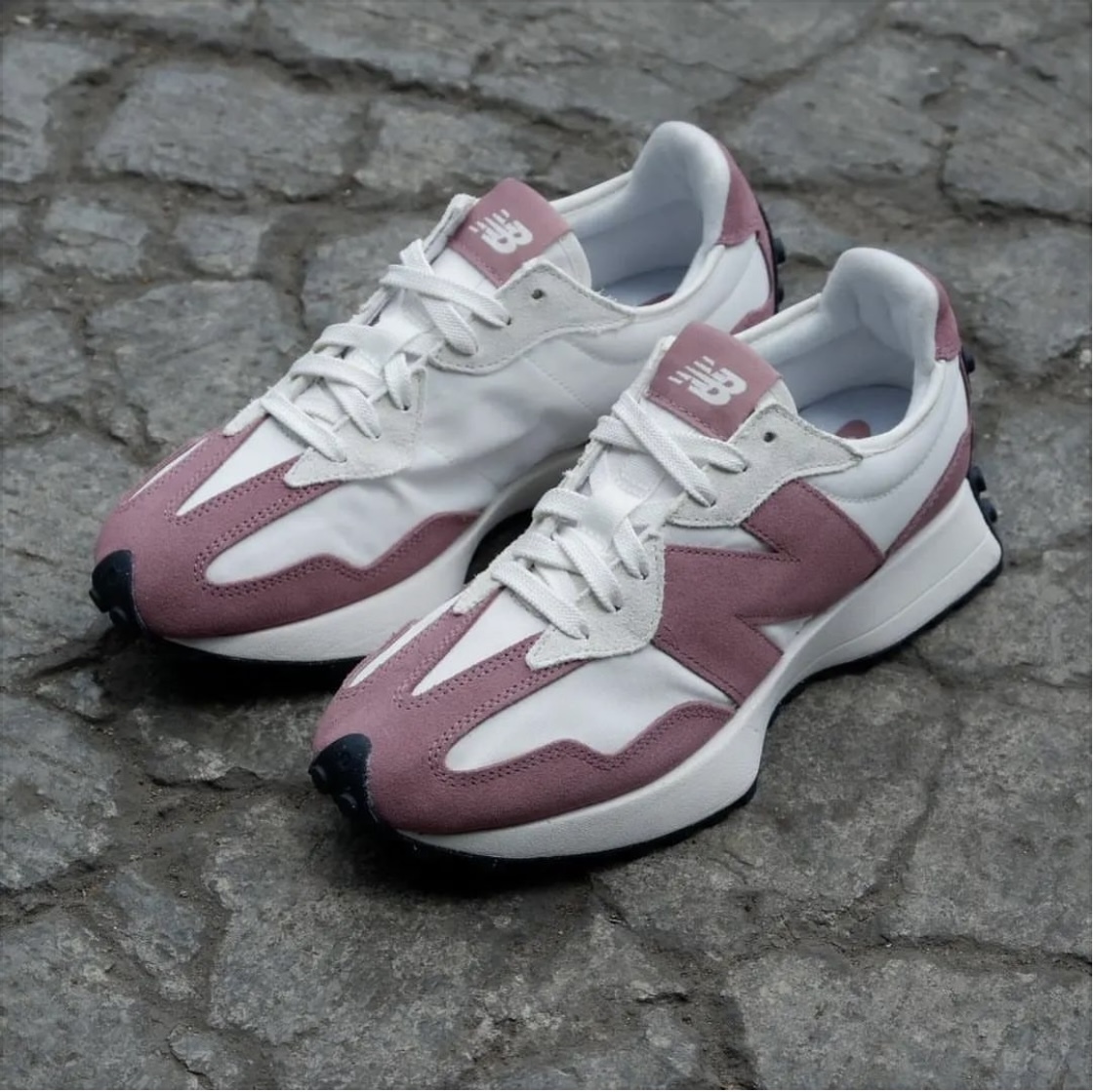 New Balance 327 櫻花粉 粉白色 復古 麂皮 女款 WS327MB/預購
