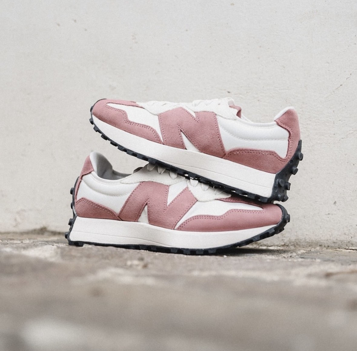 New Balance 327 櫻花粉 粉白色 復古 麂皮 女款 WS327MB/預購